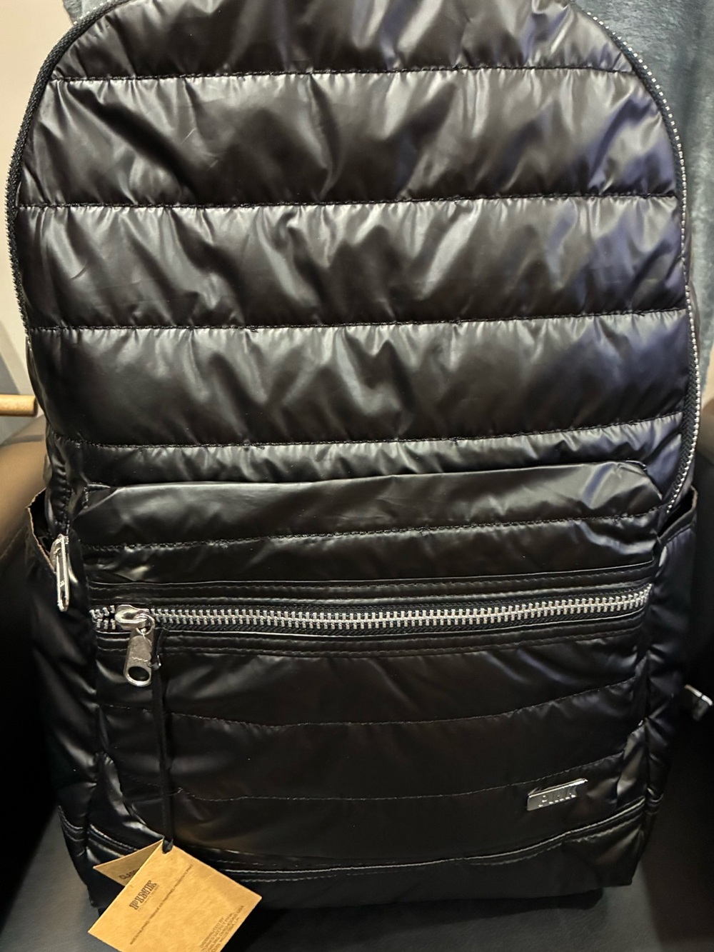 Victoria’s Secret Black Quilted Backpack -